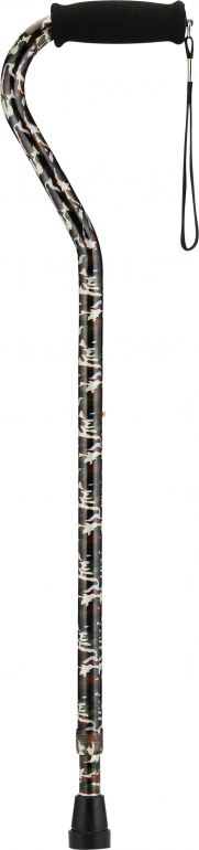 nova camouflage offset cane with strap