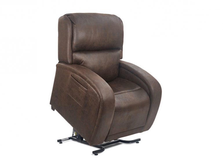 EZ Sleeper with Twilight Power Lift Chair Recliner Sterling Front View