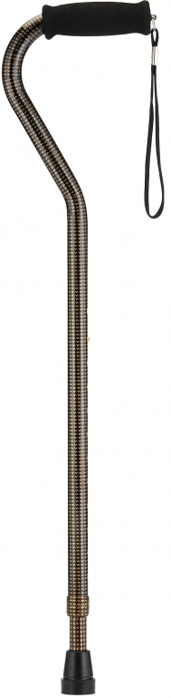 nova houndstooth offset cane with strap