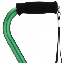 green offset cane with strap thumbnail nova green offset cane with strap thumbnail