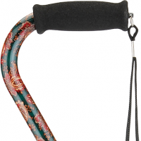 green paisley offset cane with strap thumbnail nova green paisley offset cane with strap thumbnail