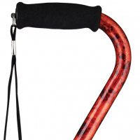 mahogany swirl offset cane with strap thumbnail nova mahogany swirl offset cane with strap thumbnail